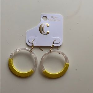 NWT Acrylic Hoop Earring